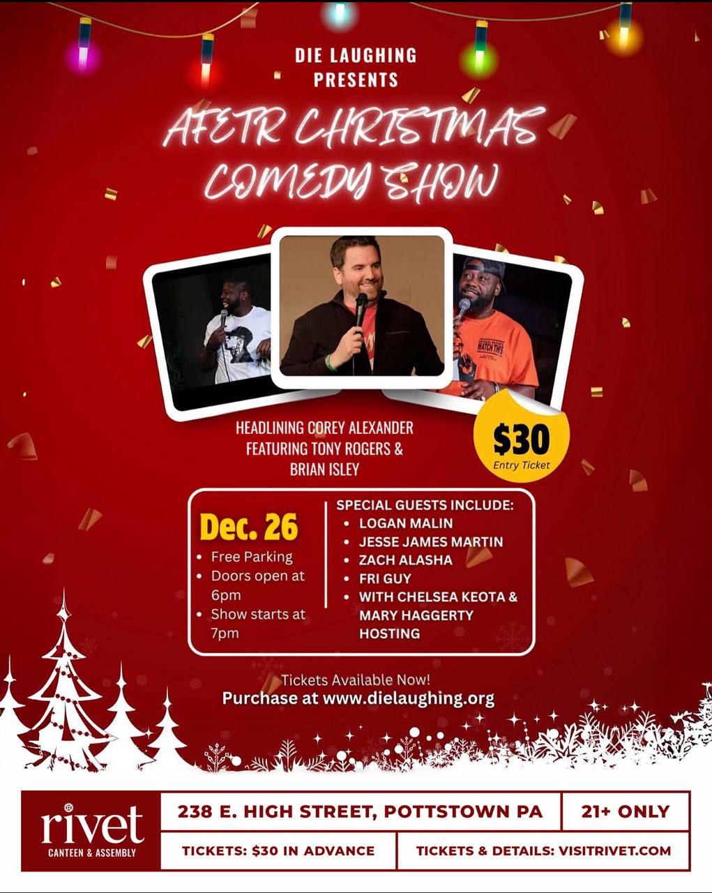 After Christmas Comedy Show Flyer