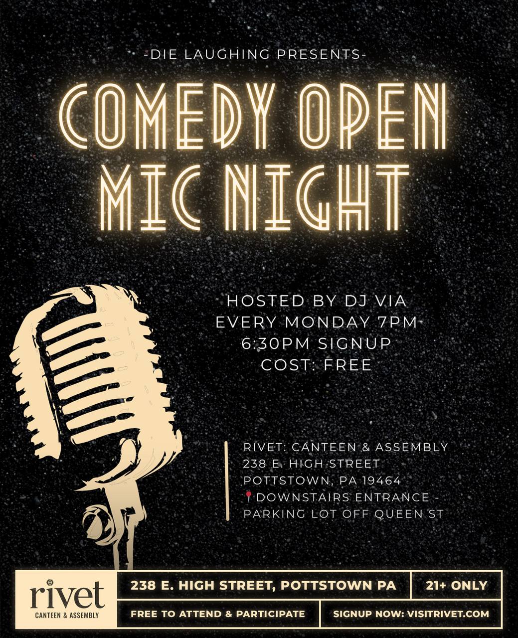 Comedy Open Mic Night flyer